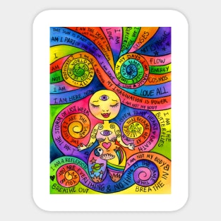 Affirmation Spirals Sticker